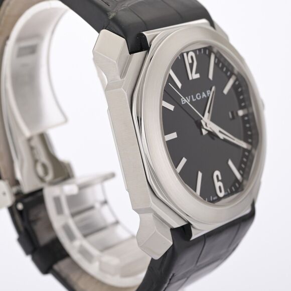 Bulgari Octo Date BGO41S Black 41mm Skeleton Back Men's Watch - Picture 5 of 15